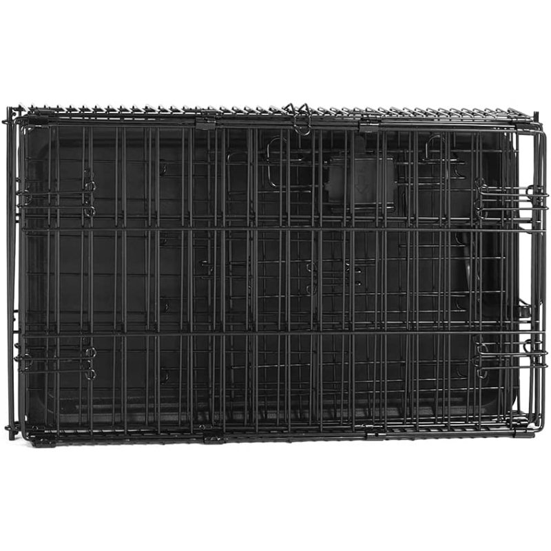 Dog crate with a single front door entry Foldable Metal Wire Dog Crate with Tray, Single Door, 22 Inch