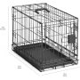 Dog crate with a single front door entry Foldable Metal Wire Dog Crate with Tray, Single Door, 22 Inch