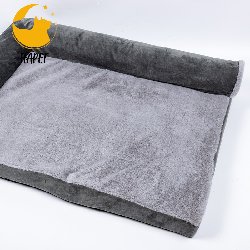 L Shape Pet Bed Pet Couch Protector Pet Bed Orthopedic Memory Foam
