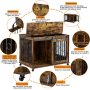 Sliding Door Dog Cage with Partition for Two Puppies Decorative Pet Crate Dog House Indoor Use Dog Crate Furniture End Table