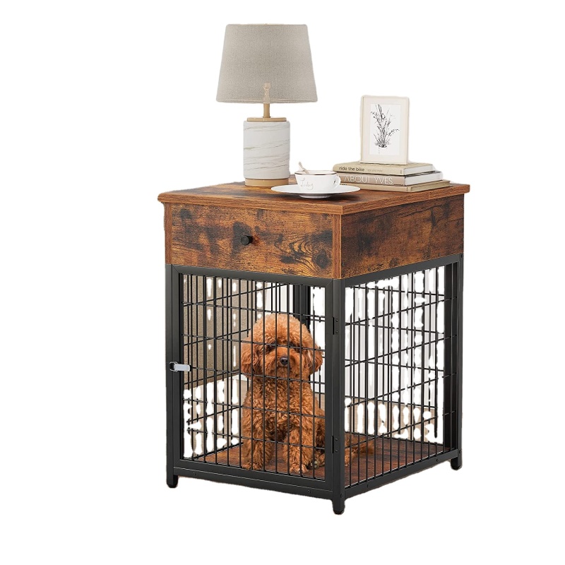 Flip Top Wooden Dog Crate Table Style Dog Kennel End Table