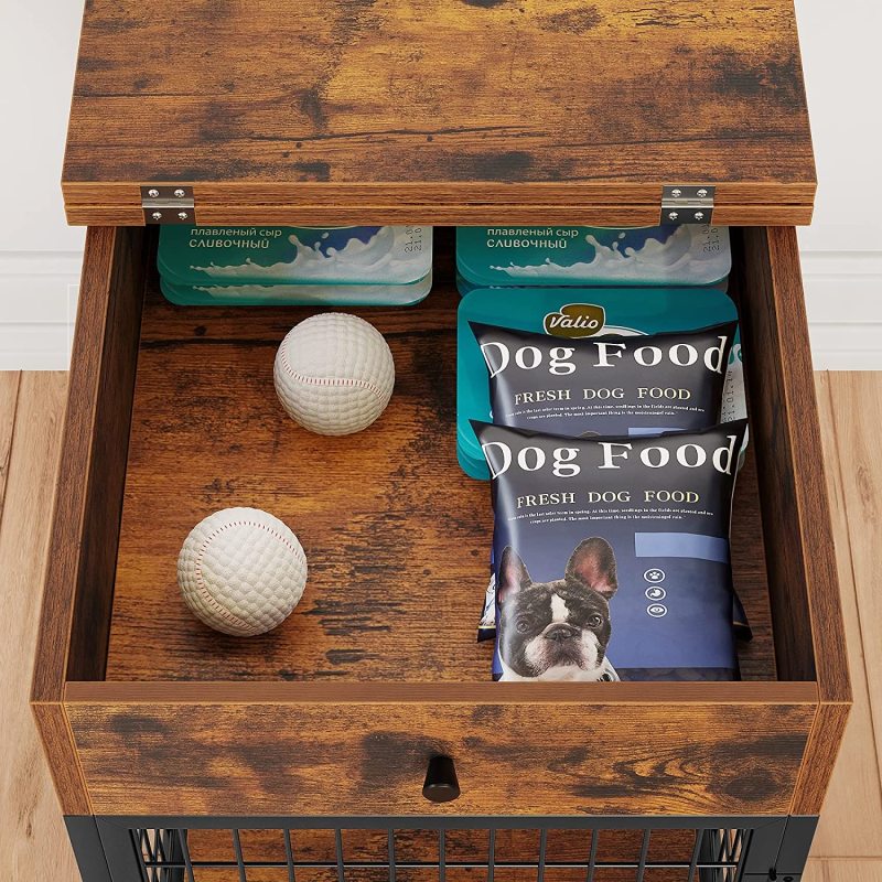 Flip Top Wooden Dog Crate Table Style Dog Kennel End Table