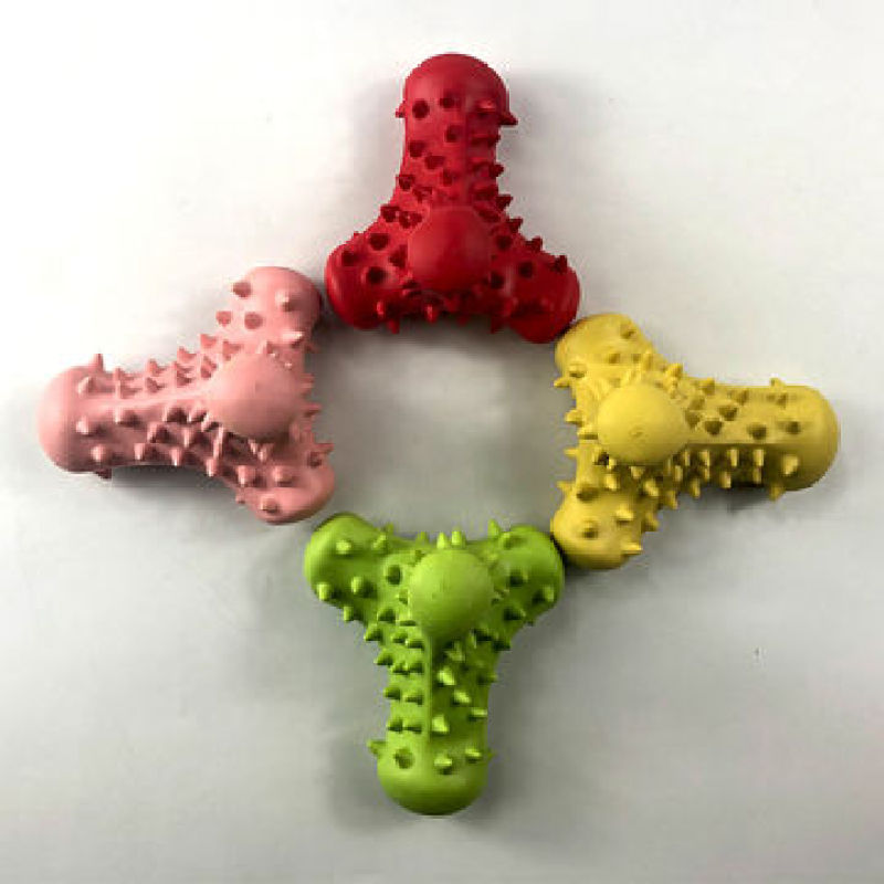 Dental Cleaning Dog Chew Toys With Triangle Shaped Convex For Dog
