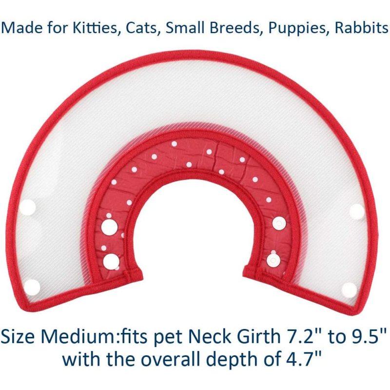 Dots Design Soft Edge Plastic Cone Recovery for Small Dogs