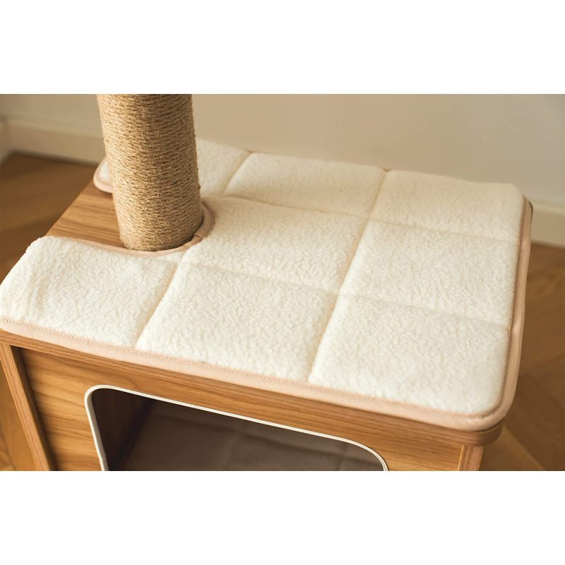 Scratching Post Cat Tree Cat Play House Combo with Cat Hammock