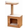 Scratching Post Cat Tree Cat Play House Combo with Cat Hammock