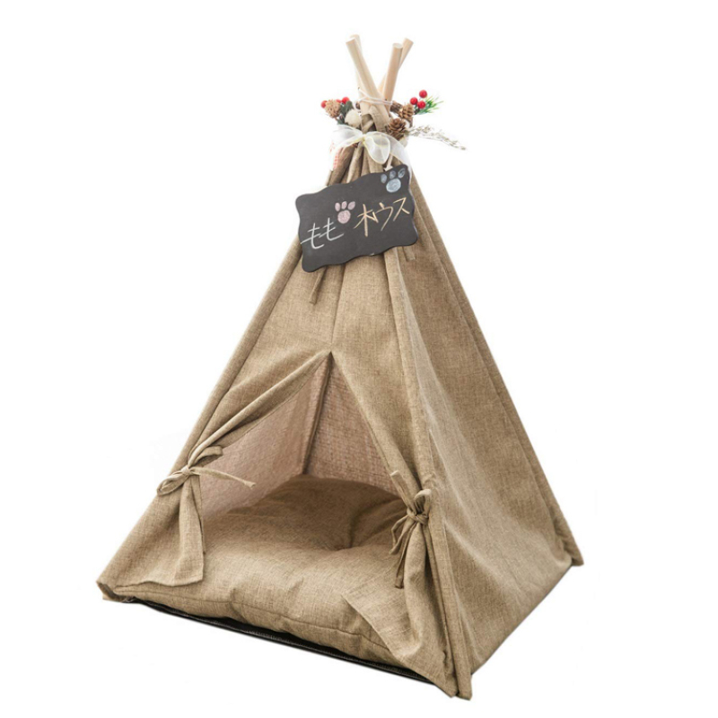 Dog & Cat Bed Dog Tents & Pet Houses with Cushion & Blackboard White Lace Style dog teepee