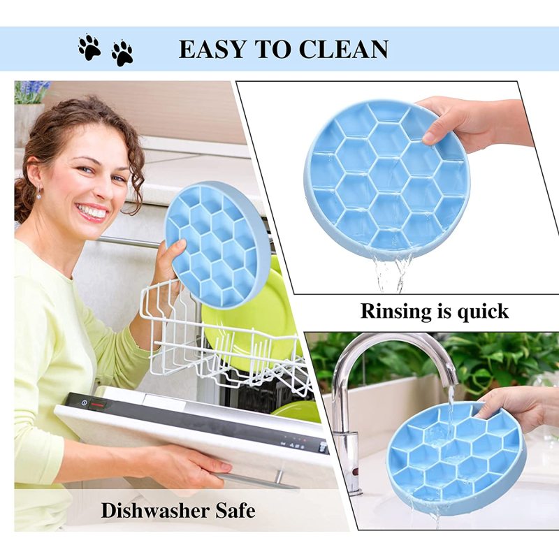 Dog Food Anti Knock Over Cup Slow Feeder Dog Bowls Honeycomb Style Use indoor