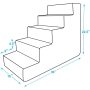 Pet Steps for Small Dogs and Cats, Portable Ramp Stairs Couch, Sofa, High Bed Climbing, Non-Slip Balanced Indoor