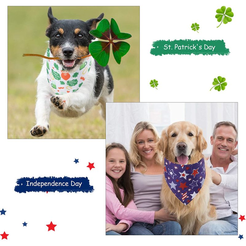 Sufficient quantity: you will receive 12 pieces festival dog bandanas in different festival themed patterns, sufficient quantity