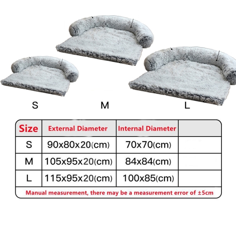 Winter Warm Dog Cat Bed Pad Mat Furniture Protector Washable Removable Plush Pet Dog Cushion Blanket Sofa Cover