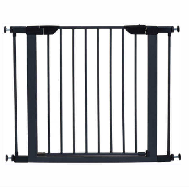 Wide in Textured Graphite Steel Pet Gate Use In The Living Room To Get Safe of The Baby