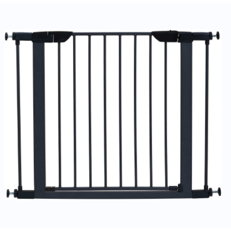 Wide in Textured Graphite Steel Pet Gate Use In The Living Room To Get Safe of The Baby