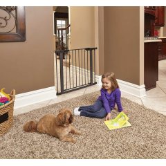 Wide in Textured Graphite Steel Pet Gate Use In The Living Room To Get Safe of The Baby