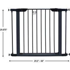 Wide in Textured Graphite Steel Pet Gate Use In The Living Room To Get Safe of The Baby