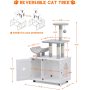 Hidden Cat Washroom Furniture Wood All-in-One Cat Indoor House with Platform