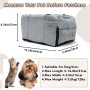 Dog Car Seat, Fully Detachable and Washable Dog Booster Seat for Small Pets Up to 12 Lbs, Center Console Dogs and Cats Car Seat