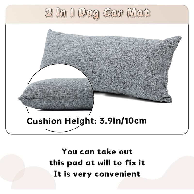 Dog Car Seat, Fully Detachable and Washable Dog Booster Seat for Small Pets Up to 12 Lbs, Center Console Dogs and Cats Car Seat