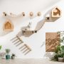 Cat Climbing Step Wall Mounted with Jute Scratching Cat Wall Furniture
