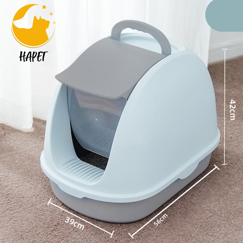 Cat Litter Box with Filter Lid to Clean Paws Cat Litter Pan