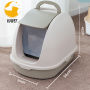 Cat Litter Box with Filter Lid to Clean Paws Cat Litter Pan