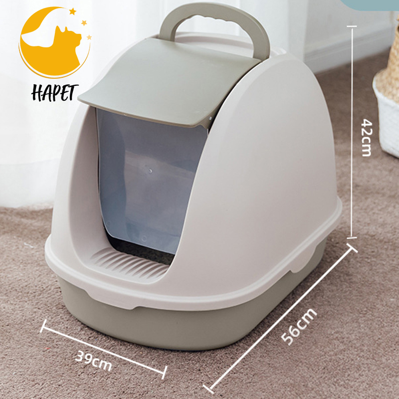 Cat Litter Box with Filter Lid to Clean Paws Cat Litter Pan