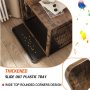 Wooden Dog Crate Furniture with Cushion&Tray for Small Medium Large Dogs, Dog Crate End Table Furniture Style, Double Doors