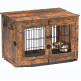 Double Doors Dog Kennels Dog Crate End Table with Tray Furniture Indoor for Dog
