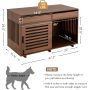 Dog Crate Furniture for Two Dogs, Heavy-Duty Wooden Dog Cage with Double Slide Doors, End Table Dog House Crates for Indoor Use