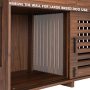 Dog Crate Furniture for Two Dogs, Heavy-Duty Wooden Dog Cage with Double Slide Doors, End Table Dog House Crates for Indoor Use