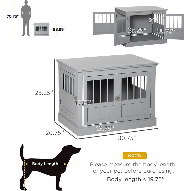 Puppy Crate Wooden Dog Crate Furniture Indoor Use