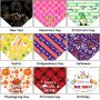 Pet Dog Bandana Halloween Thanksgiving Christmas  Adjustable Dog Scarf Washable Christmas Bib Birthday