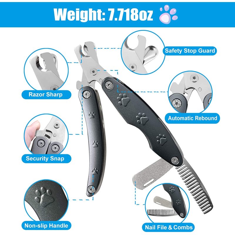 Heavy Duty Metal Wholesale Pet Grooming Scissors Dog Nail Cutters Quiet Sharpest