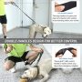 Absorbing Retractable Strong Military Dog Leashes with Car Seat Belt for Large Dogs