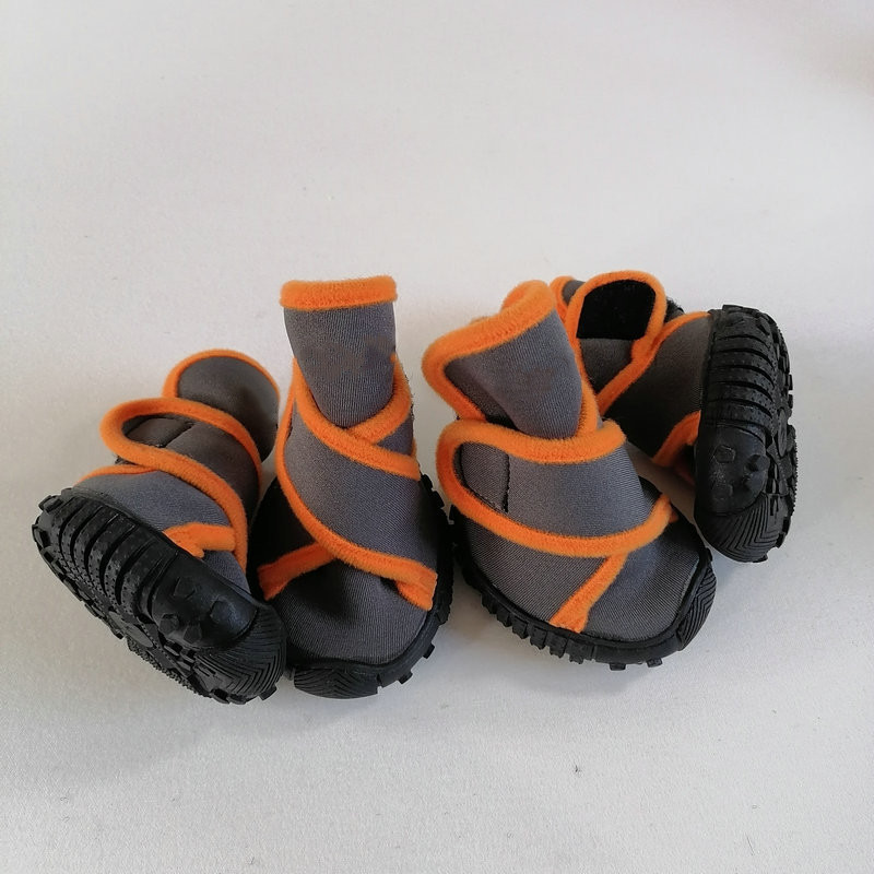 Dog Boots Waterproof Dog Shoes with Sturdy Anti-Slip Soles and Cross Straps for Walking Standing Hiking and Running
