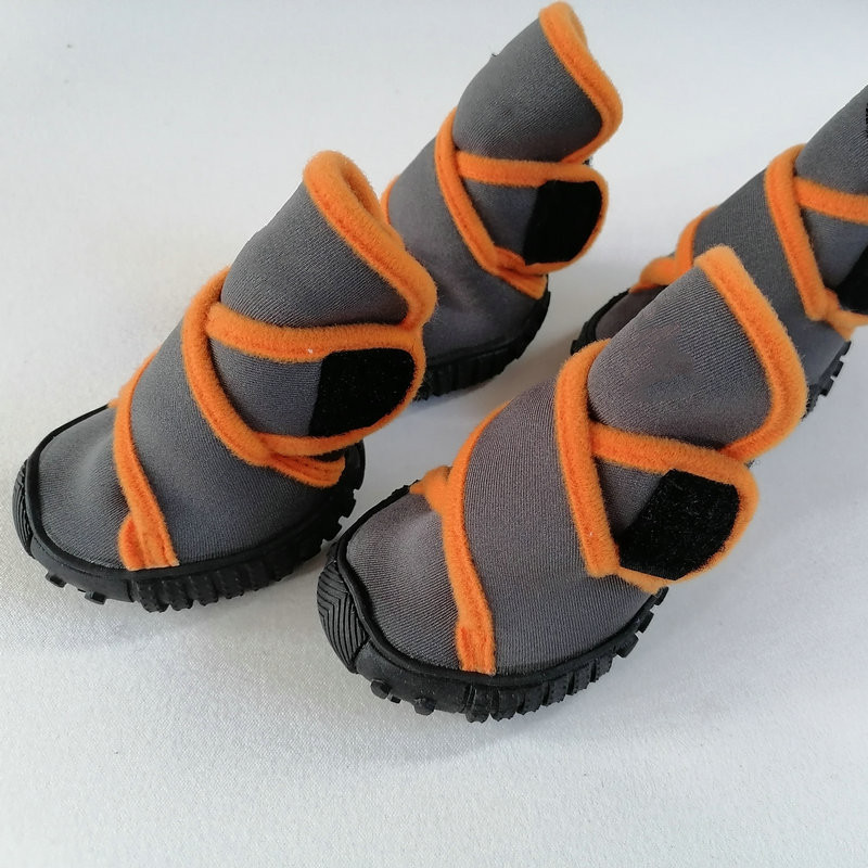 Dog Boots Waterproof Dog Shoes with Sturdy Anti-Slip Soles and Cross Straps for Walking Standing Hiking and Running