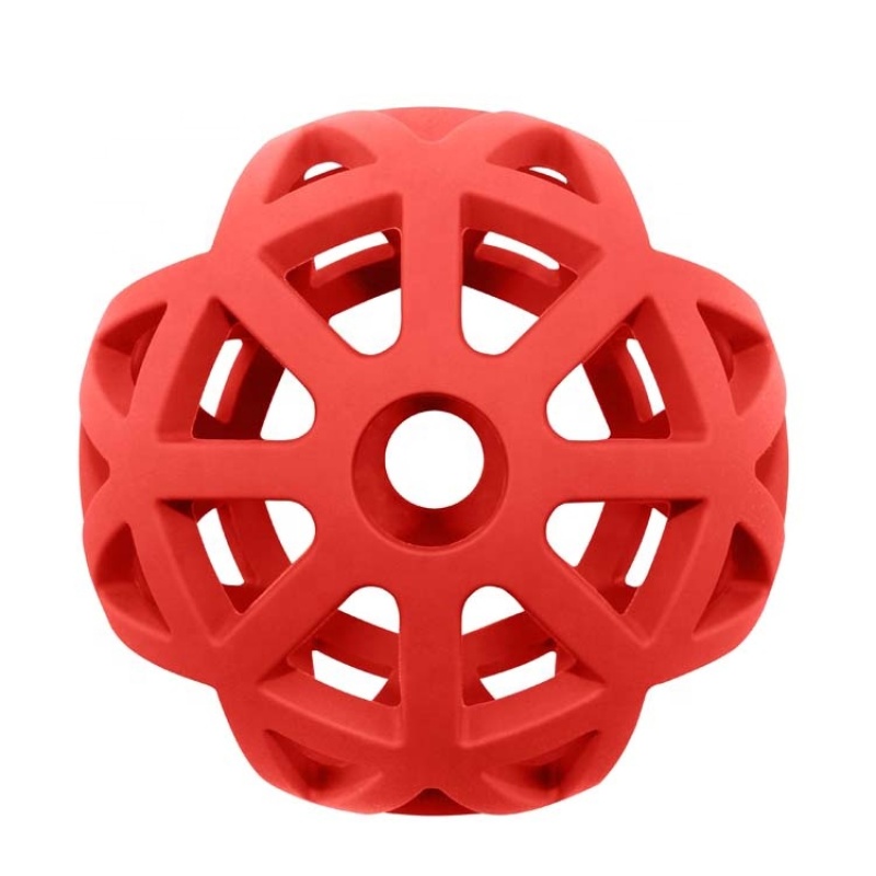 Professional manufacture cheap dog toy Rubber fence ball pet bite toy rubber dog pet rubber ball
