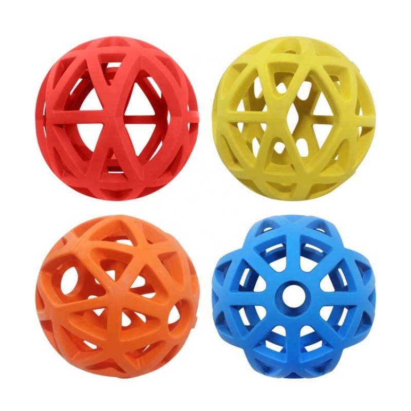 Professional manufacture cheap dog toy Rubber fence ball pet bite toy rubber dog pet rubber ball