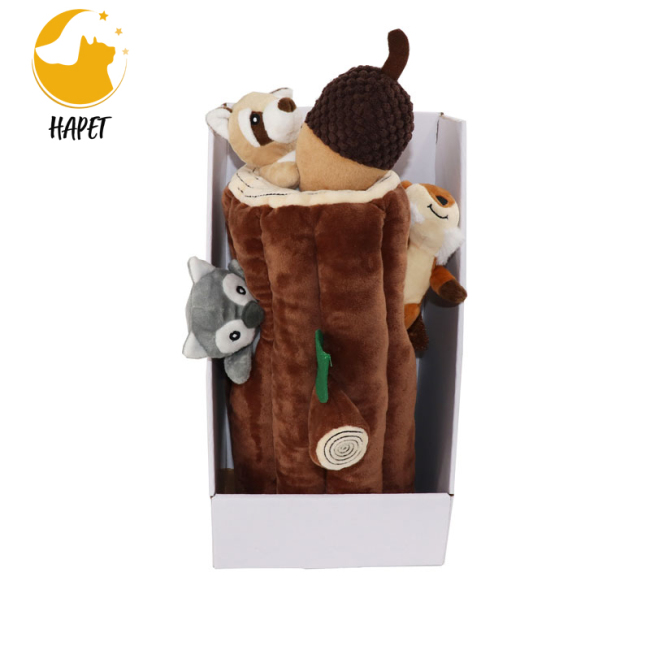 Woodland Friends Burrow Interactive Dog Toys Colorful Squeaky Dog Toys