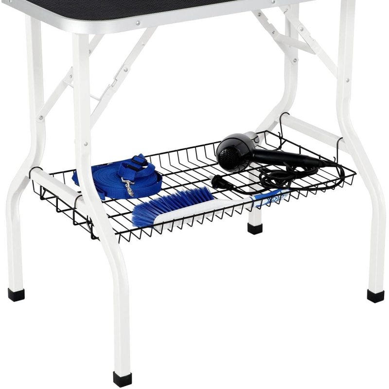 Pet Dog Cat Grooming Table Foldable Height Adjustable Drying Table for Home