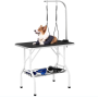 Pet Dog Cat Grooming Table Foldable Height Adjustable Drying Table for Home