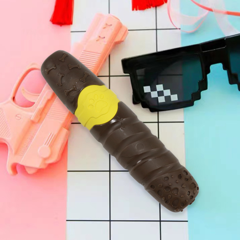 Cigar Cigarette For Doggy Funny Shape Puppy Toys Rubber Dog Chew Toy Interactive Dog Stuff Cute Dog Birthday Gift