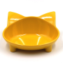 High Quality Anti-skid pet supplies cat type color melamine plastic pet food bowl Cute cat ears cat bowl