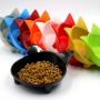 High Quality Anti-skid pet supplies cat type color melamine plastic pet food bowl Cute cat ears cat bowl