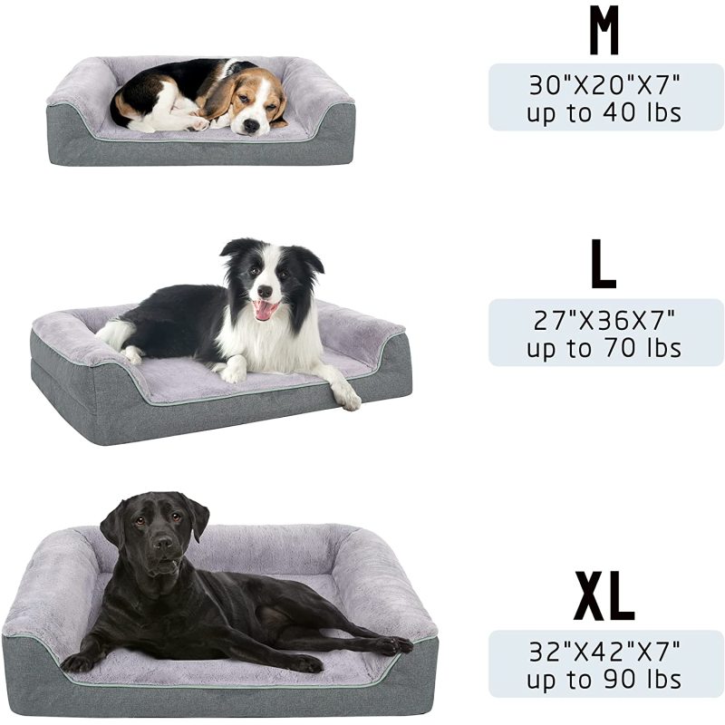 Waterproof Thick Foam Orthopedic Dog Bed with Machine Washable Cover For Pet