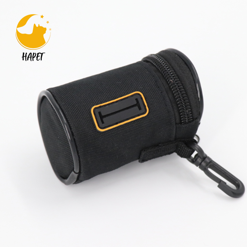 Poop Bag Holder Attaches to Dog Leash, Includes 1 Roll of Poop Bags, Waste Bag Dispenser and Lightweight Fabric