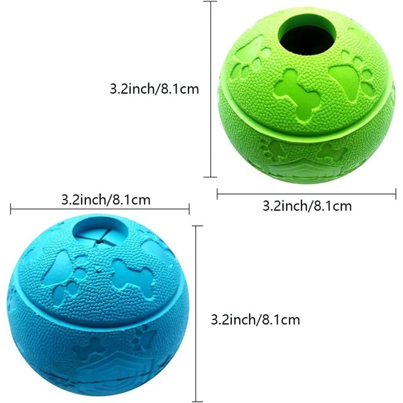 Dog Treat Toy Ball Rubber Food, Interactive Fun Play Outdoor and home Chew leaning Teeth