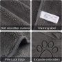 Dog Towel uper Soft Dog Drying Towel Ultra Absorbent Dog Bath Towel with Embroidered Paw Print