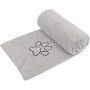 Dog Towel uper Soft Dog Drying Towel Ultra Absorbent Dog Bath Towel with Embroidered Paw Print