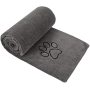 Dog Towel uper Soft Dog Drying Towel Ultra Absorbent Dog Bath Towel with Embroidered Paw Print